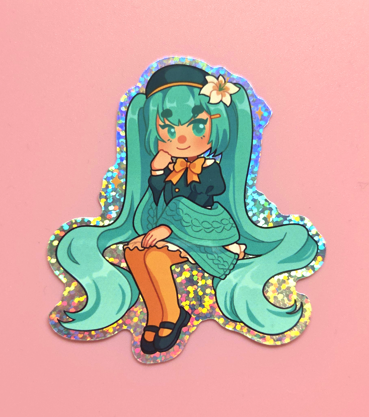 Flower Fairy Hatsune Miku Glitter Sticker